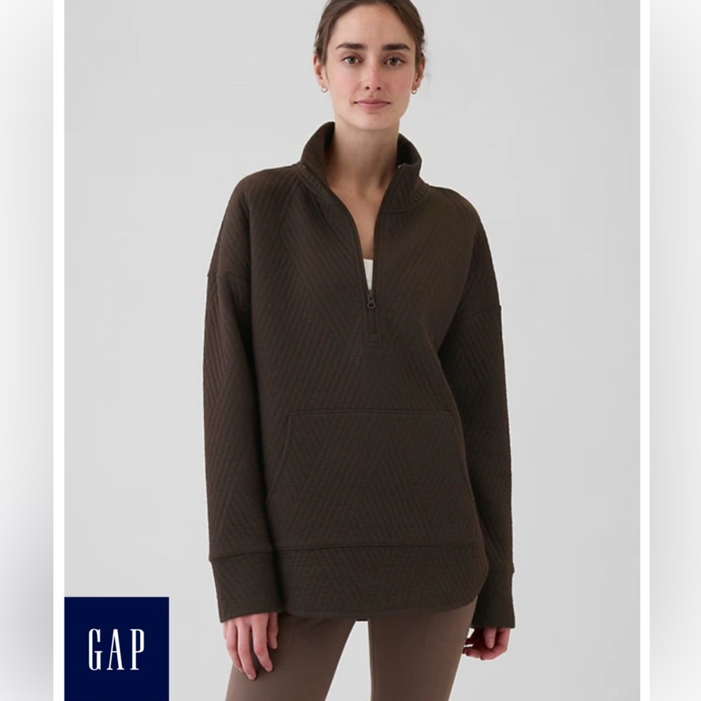 NWT GAP Fit Pullover Sweatshirt Terra Brown